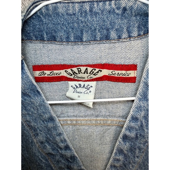 Vintage Garage Denim Vest Made in USA Workwear Trucker Vest M - Picture 3 of 9